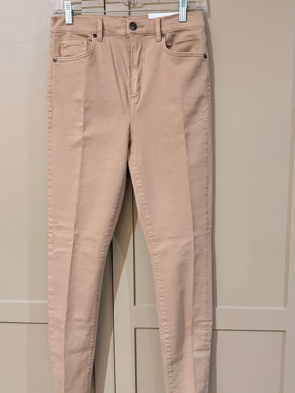LOFT Beige Skinny Stretch Jeans